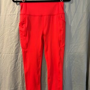 Spyder Bright Red High-Waist Performance Leggings